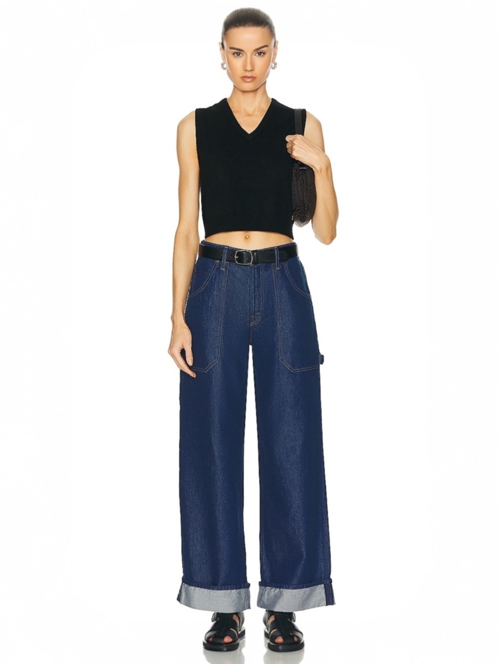 🌟SALE Mother Snacks! Smoothie Carpenter Sneak Wide Leg Jeans Clean Your Plate